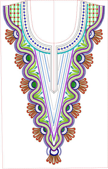 embroidery neckline designs