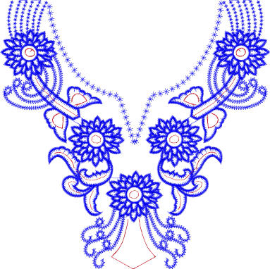 embroidery neckline designs