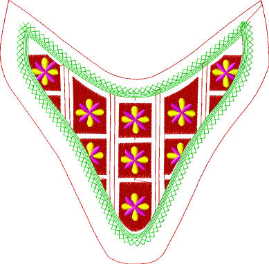 embroidery neckline designs