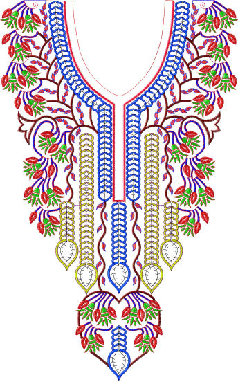 embroidery neckline designs