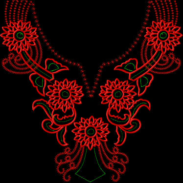 embroidery neckline designs