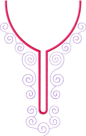 embroidery neckline designs