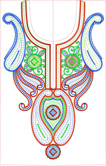 embroidery neckline designs