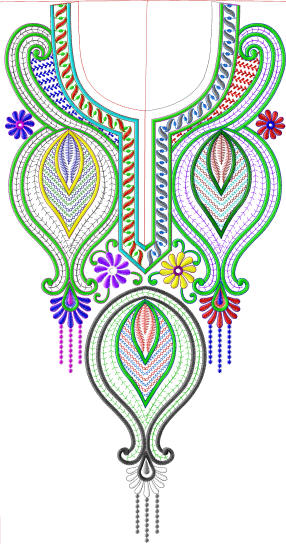 embroidery neckline designs