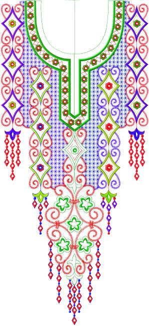 embroidery neckline designs