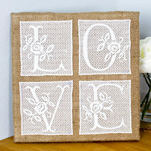 Free-Standing Lace Wall Art Project
