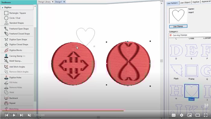 Carving Stamp Tool in Hatch Embroidery 3