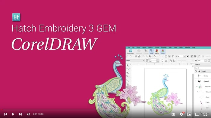 CorelDRAW GEM for Hatch Embroidery 3