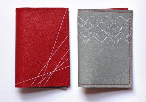 diy stitched vinyl wallets