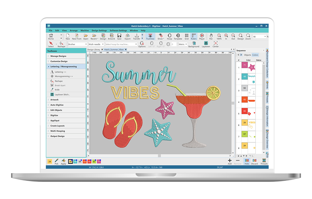 Hatch Embroidery Digitizer 3