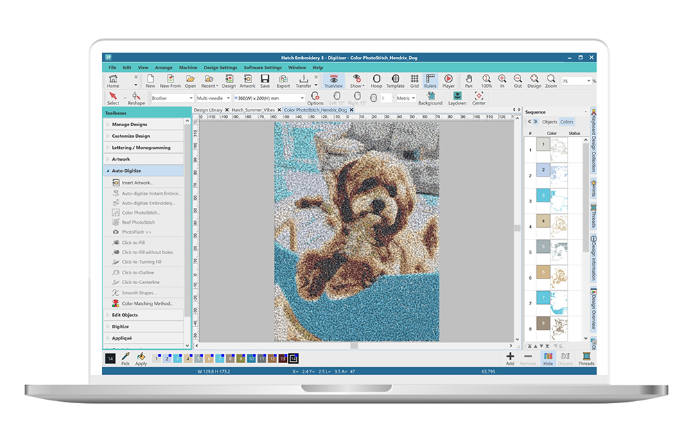 Hatch Embroidery Digitizer