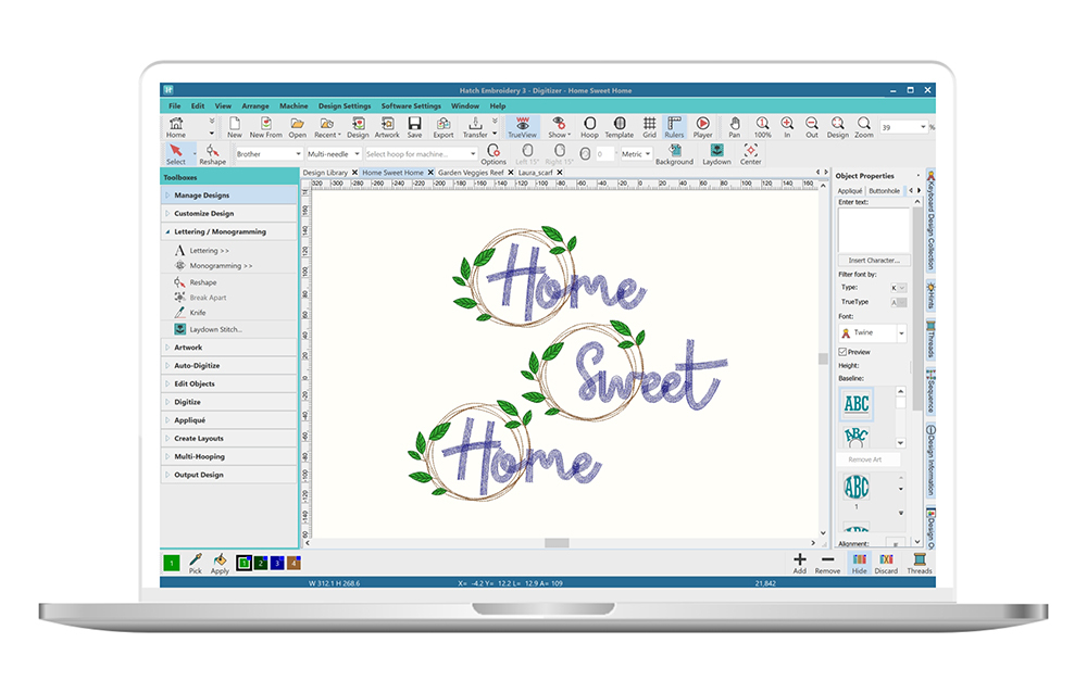 Hatch Embroidery Digitizer