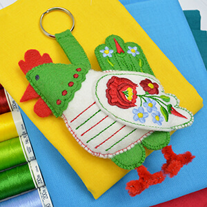 Hungarian Folk Hen – Construction Machine Embroidery