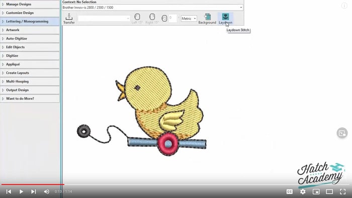 Laydown Stitch Tool in Hatch Embroidery 3
