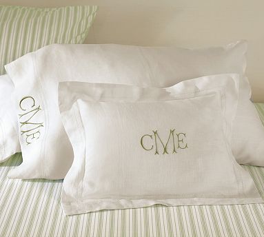 monogrammed pillow