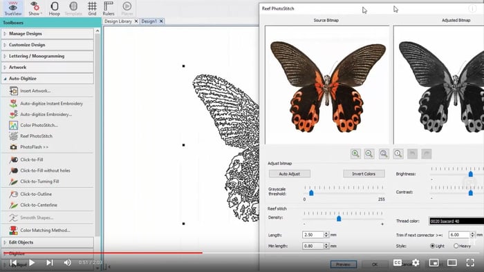 Reef PhotoStitch Tool in Hatch Embroidery 3