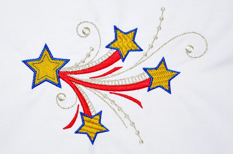 Stars embroidery