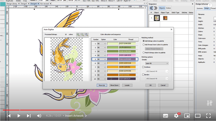 10. Auto-Digitizing in Hatch Embroidery 3