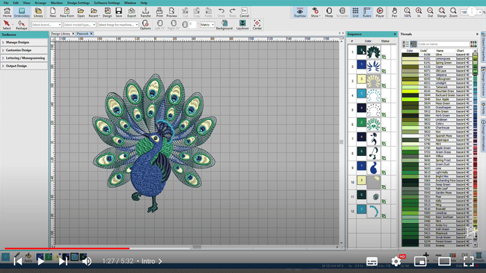 5. Changing Colors in Hatch Embroidery 3 Personalizer