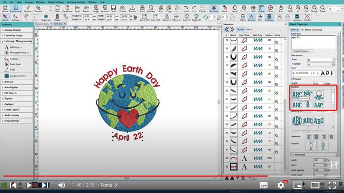 8. Adding Lettering to a Design in Hatch Embroidery 3