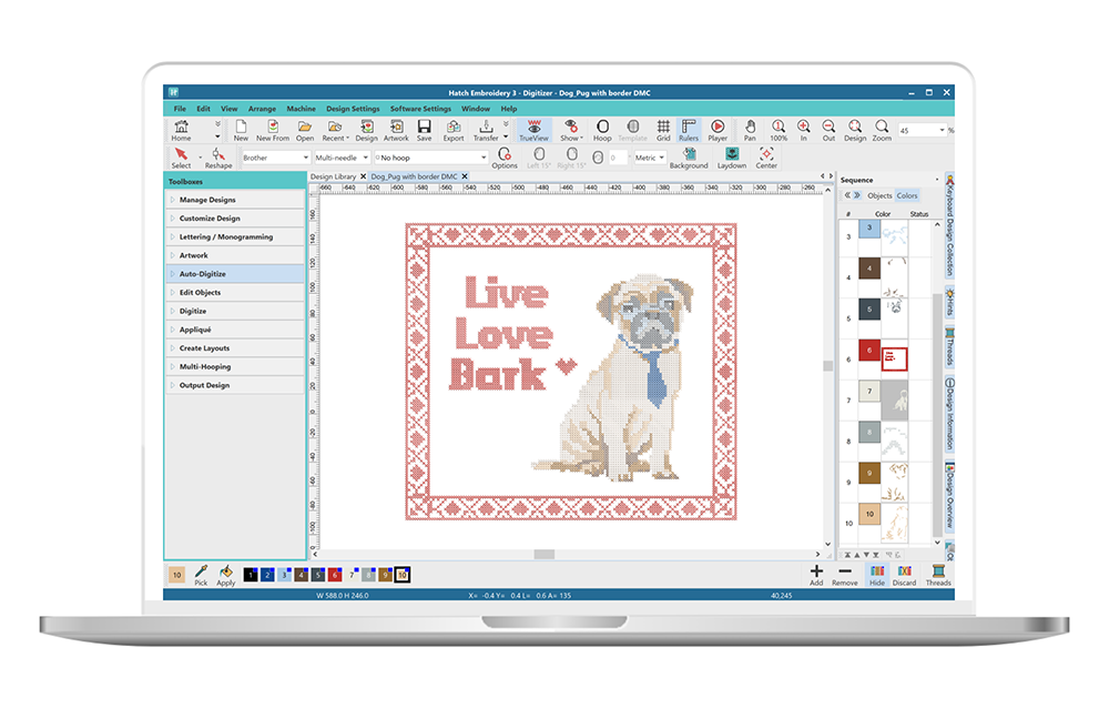 Cross Stitch GEM for Hatch Embroidery