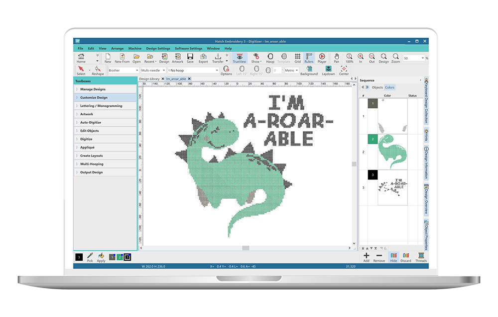 Cross Stitch GEM for Hatch Embroidery