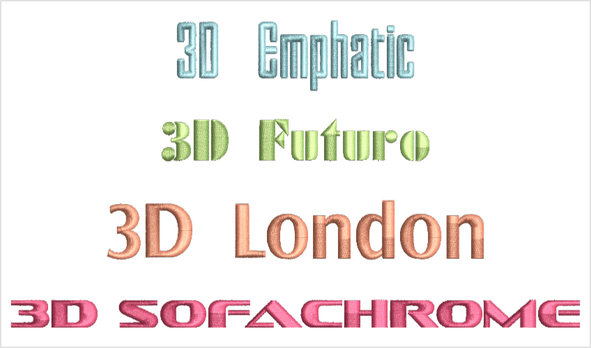 Font Pack #11 – 3D Puffy #2