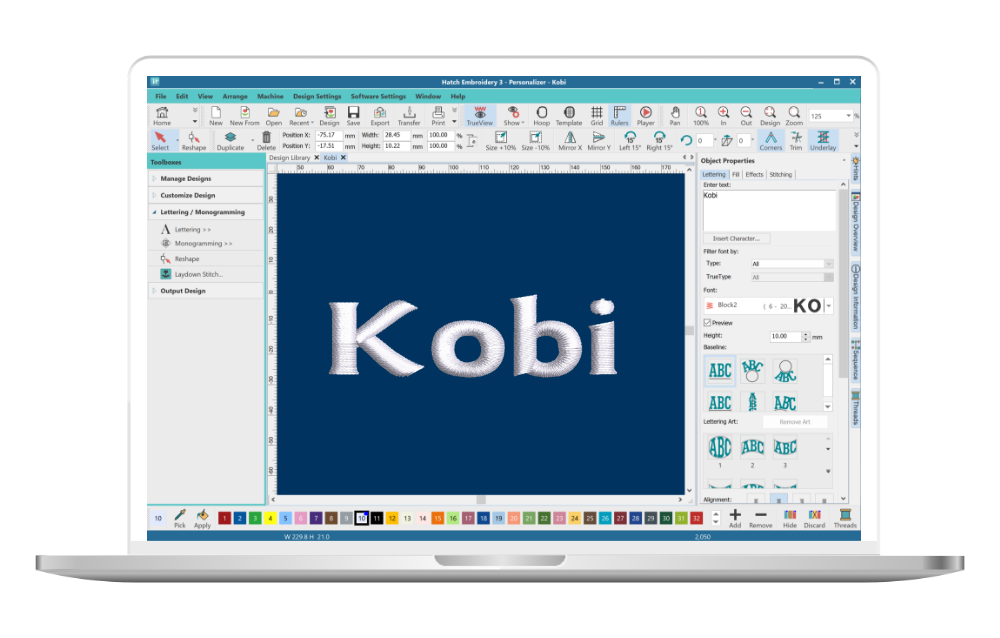 Hatch Embroidery Personalizer 3