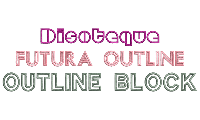 Font Pack #22 - Outline Collection