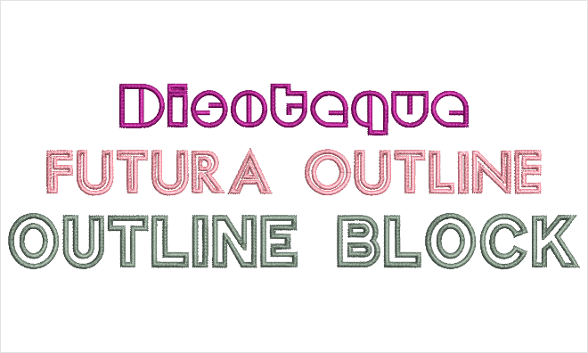 Font Pack #22 - Outline Collection