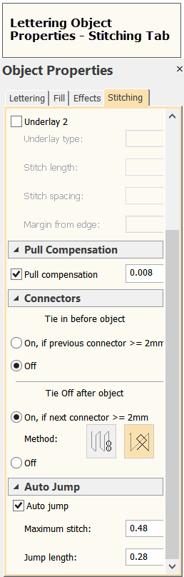 Lettering Docker Stitching Tab