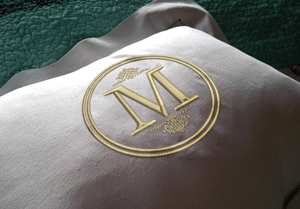 Monogram pillow